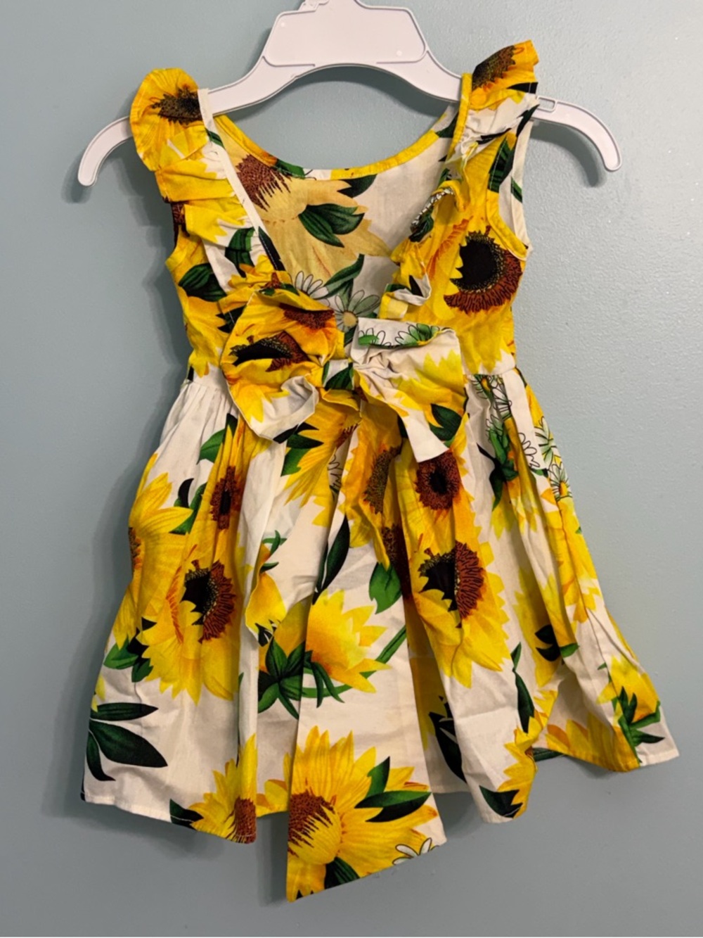 NWT Happy Rose Toddler Girl Size 2 Sleeveless Ruffle Sunflower Dress - Picture 2 of 10